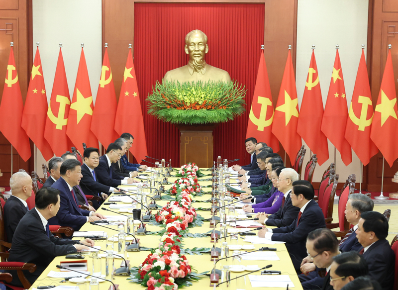 习近平同越共中央总书记阮富仲举行会谈「相关图片」